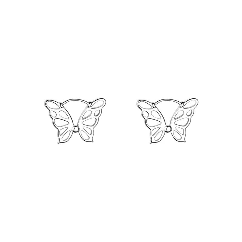 1 Pair Sterling Silver Butterfly Earrings For Women New Trendy Female Earring Party Jewelry