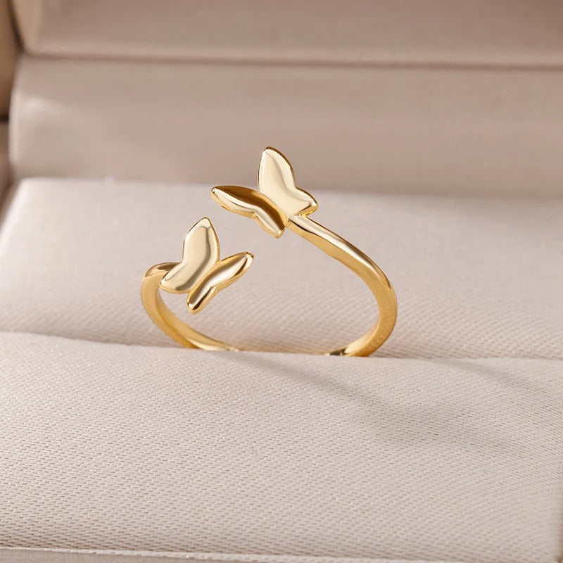 Women’s Butterfly Insect Design Ring Engagement Jewelry