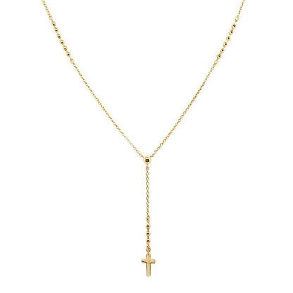 Y-Shaped Cross Pendant Necklace for Women Simple Fashion Jewelry