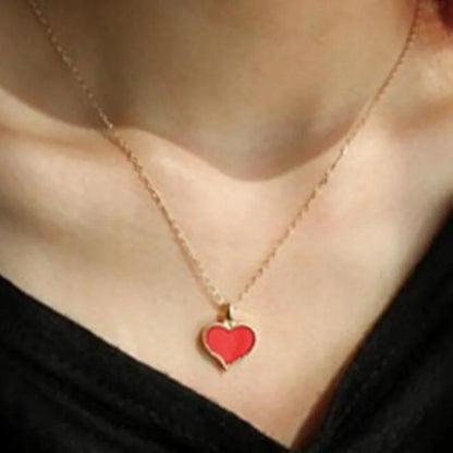 New Fashion Vintage New Gossip Girl Serena Red Heart With Love Pendant Necklace Models