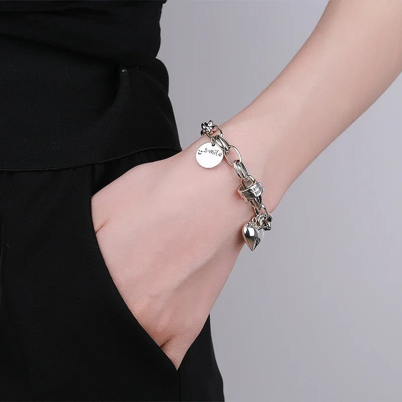 Geometric Love Bracelet Punk Style Women’s Jewelry