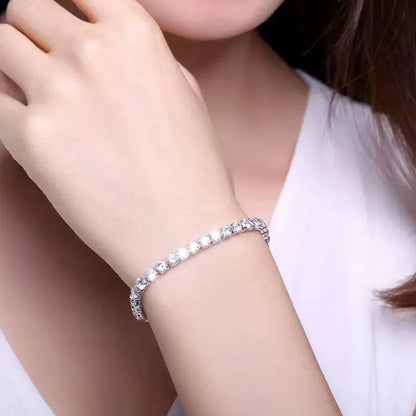 Luxury Zirconia Tennis Bracelet for Women Gold Silver Steel