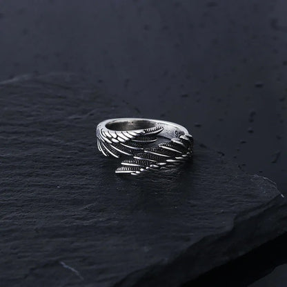 Punk Gothic Angel Demon Wings Creative Ring for Lovers