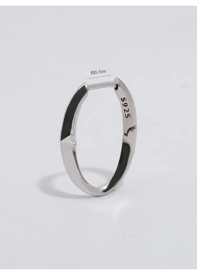 New 925 Sterling Silver Star Earrings Female Charm Jewelry Gift hoop earrings for women