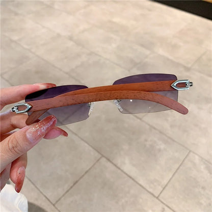 Luxury Wooden Sunglasses for Women Fashion Retro Sun Glasses
