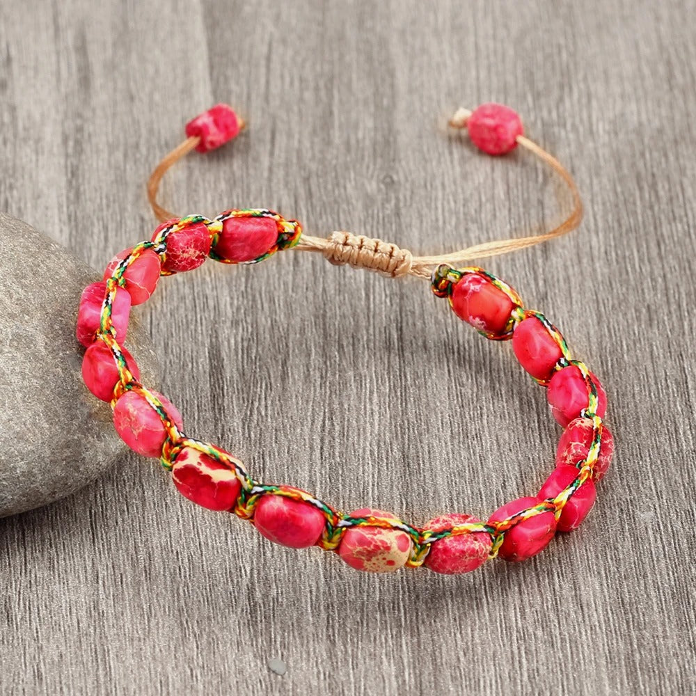 Natural Emperor Stone Bead Bracelet Women Men Wrist Jewelry