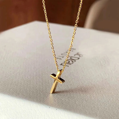 Personality Cross Necklace Stainless Steel Women Fashion Jewelry