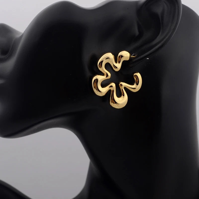 Women’s Hollow Out Flower Drop Earrings Party Trendy Jewelry