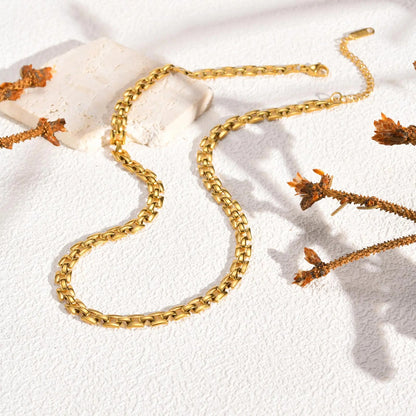 Retro Street Style Gold Chain Necklace for Women Fashion Jewelry Gift