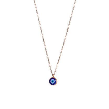 Gold Plated Necklace Pendant Eye of Evil Good Luck Minimalist Jewelry Gifts
