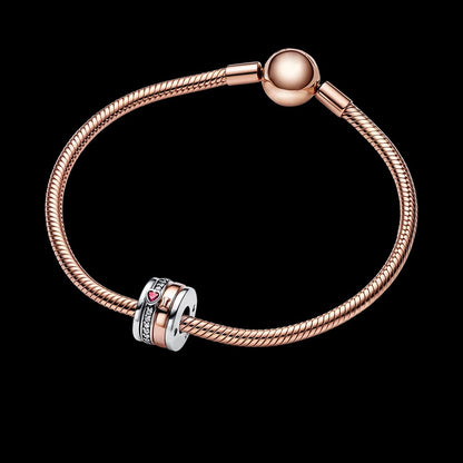 Saturn Heart Shell Charm Pendant Fit Original 3mm Serpentbone Chain DIY