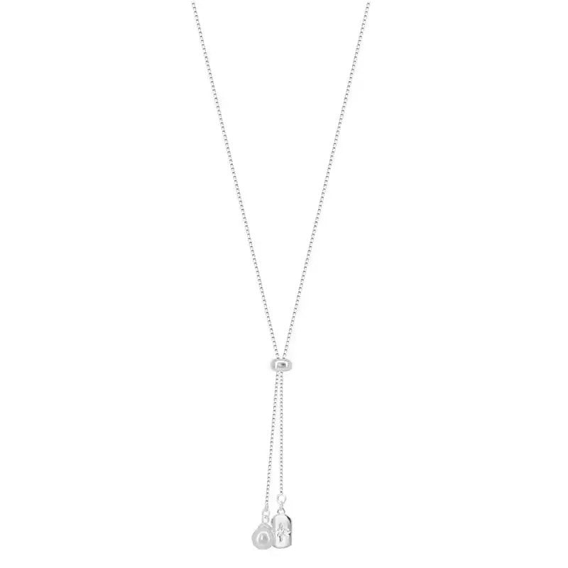 S925 Sterling Silver Necklaces For Women Simple Chain Fashion Minimalist Pendant Necklaces Adjustable Necklace Birthday Gift