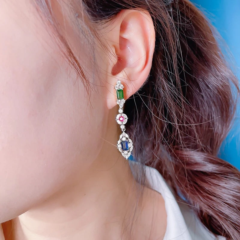 Exquisite CZ Dangle Earrings Trendy Jewelry for Women