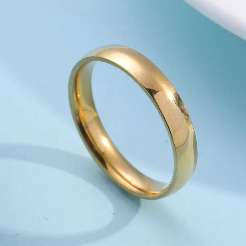 Curved Stainless Steel Couple Ring Charm Men Women Titanium Steel Rings Best Party Gift Jewelry