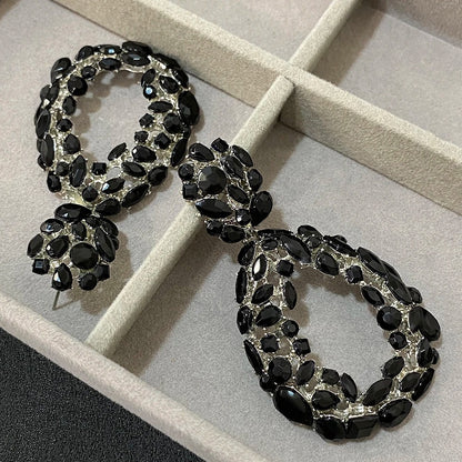 Rhinestone Droplet Drop Earrings for Women