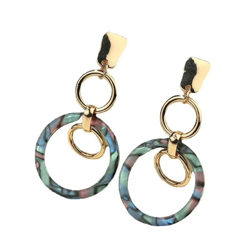New Korean Fashion Big Circle Long Earrings with Premium Earrings for Women's Jewelry