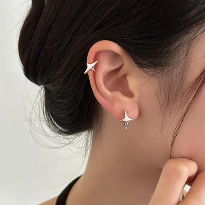 Star Geometric Hoop Earrings for Women