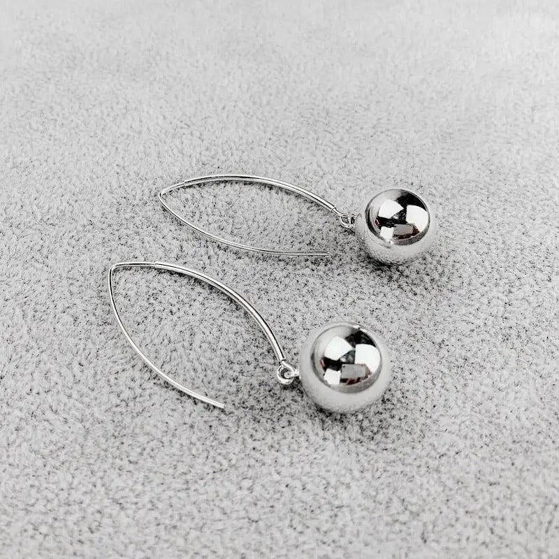 Summer Long Drop Ball Earrings for Women Trendy Party Jewelry
