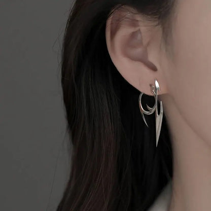 Cyberpunk Darts Shape Ear Pendants Gothic Earrings Unisex Jewelry
