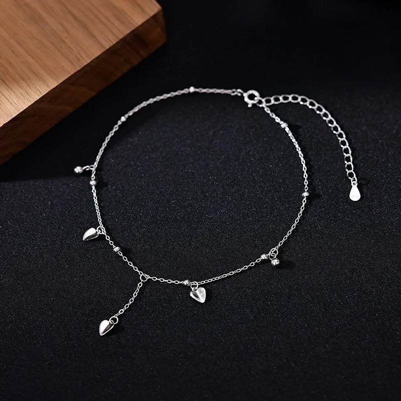 Elegant Women’s Tassel Foot Chain Anklet 925 Sterling Silver