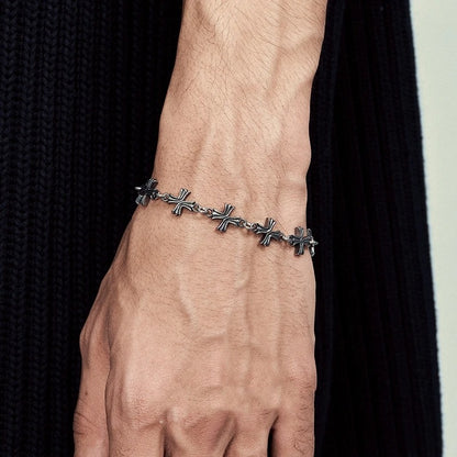 Punk Rock HipHop Trend Stainless Steel Charm High Quality Gothic Vintage Crosses Necklaces Bracelet For Men Women Girls Jewelry