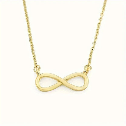 Fashion 8-word Shaped Necklace Charm Infinity Symbol Titanium Steel Pendant Necklace Christmas Birthday Gift