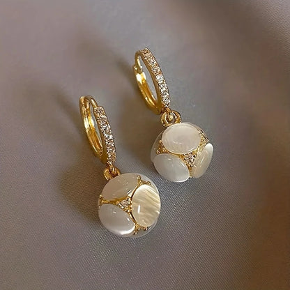 Women’s Artificial Moonstone Dangle Earrings Trendy Gift Jewelry