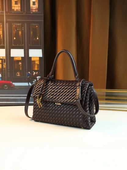 Hand-Woven Women’s Bag Large Capacity Commuter Briefcase