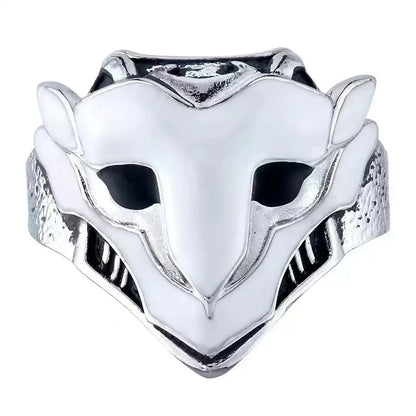 Cartoon Anime Arcane Jinx Ekko's Finger Ring Men Women Fashion Facemask Shape Rings Jewelry Accessories Adjustable Gifts