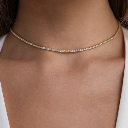 eManco Crystal Necklace for Women – High-Quality Stainless Steel Bridal Jewelry & Gift