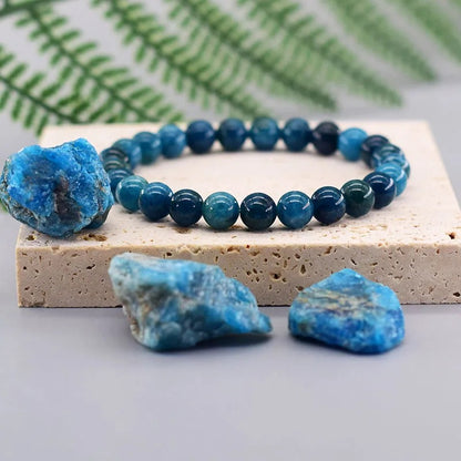 Reiki Blue Apatite Bracelet Natural Stone Health Jewelry Unisex