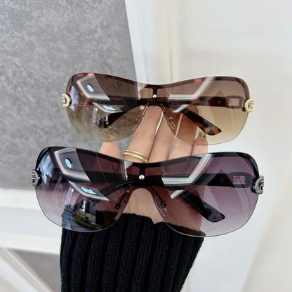 Casual Square Gradient Sunglasses Unisex Designer Travel Shades