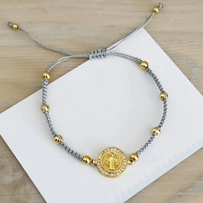 Virgin Mary Guadalupe Braided Bracelet – Handmade Christian Pulseras Jewelry Gift for Women