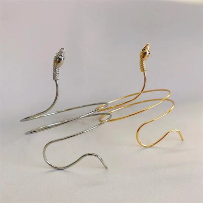 2025 Punk Coiled Snake Spiral Upper Arm Cuff Armlet Armband Bangle Women Jewelry Egypt Swirl Snake Arm Cuff Armlet Bracelet