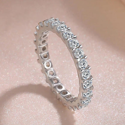 Sterling Silver CZ Ring Elegant Women’s Bridal & Engagement Jewelry