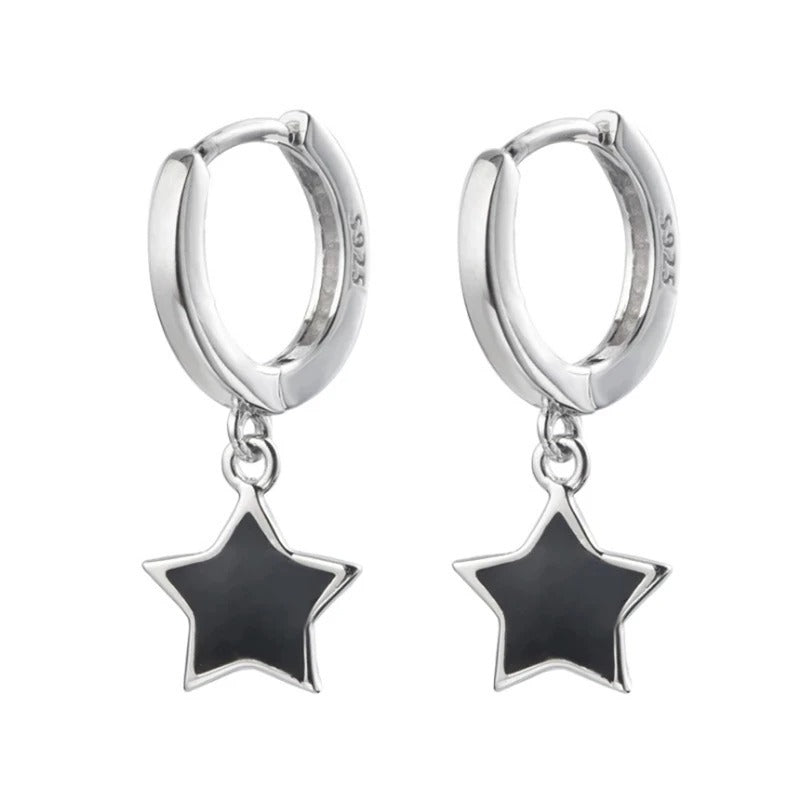 925 Silver Small Star Earrings Women’s Simple Fashion Jewelry