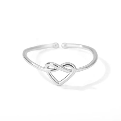 Women’s Gold Color Stainless Steel Heart Ring Wedding Jewelry
