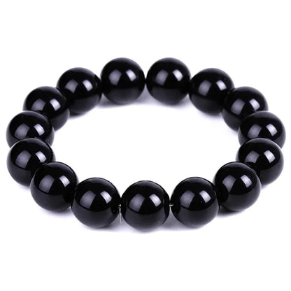 Black Obsidian Natural Stone Bracelet Anti-Anxiety Weight Loss