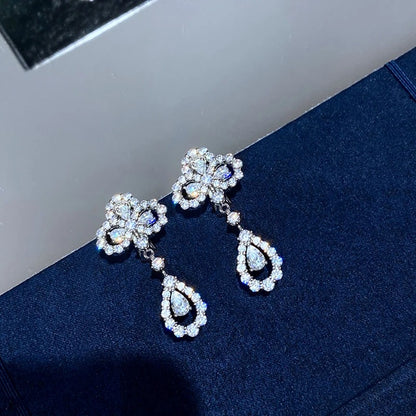 Huitan CZ Drop Earrings Modern Fashion Jewelry for Women Weddings