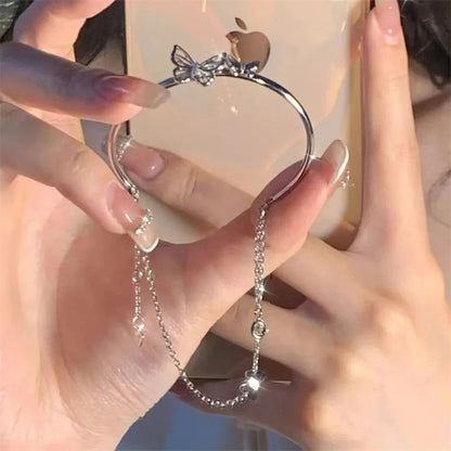 Butterfly Chain Bracelet with Zirconia Pendants Women’s Jewelry
