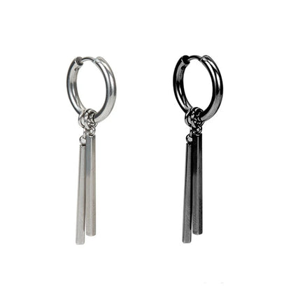 Cool Punk Ear Clip Earrings Men Women Long Stick Pendant