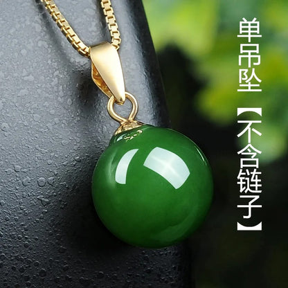 Fashion Concise Green Jade Crystal Emerald Natural Stone Pendant Necklaces for Women Choker Necklace Jewelry Bijoux Party Gifts