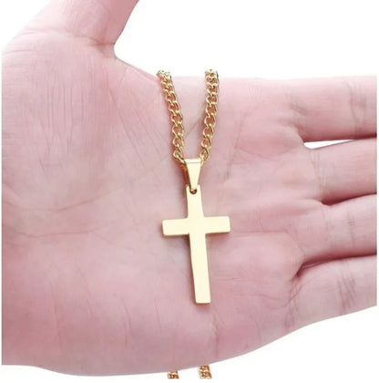 24 Inch Cross Pendant Necklace Christian Prayer Jewelry Gift