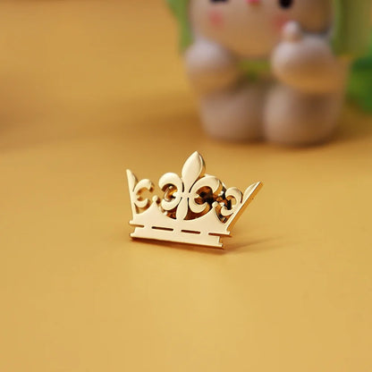 Classic Crown Brooch European & American Style Stainless Steel