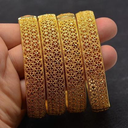 Luxury Gold Color Jewelry Bangles For Girl friend Women Dubai Bracelet Party wedding Gifts