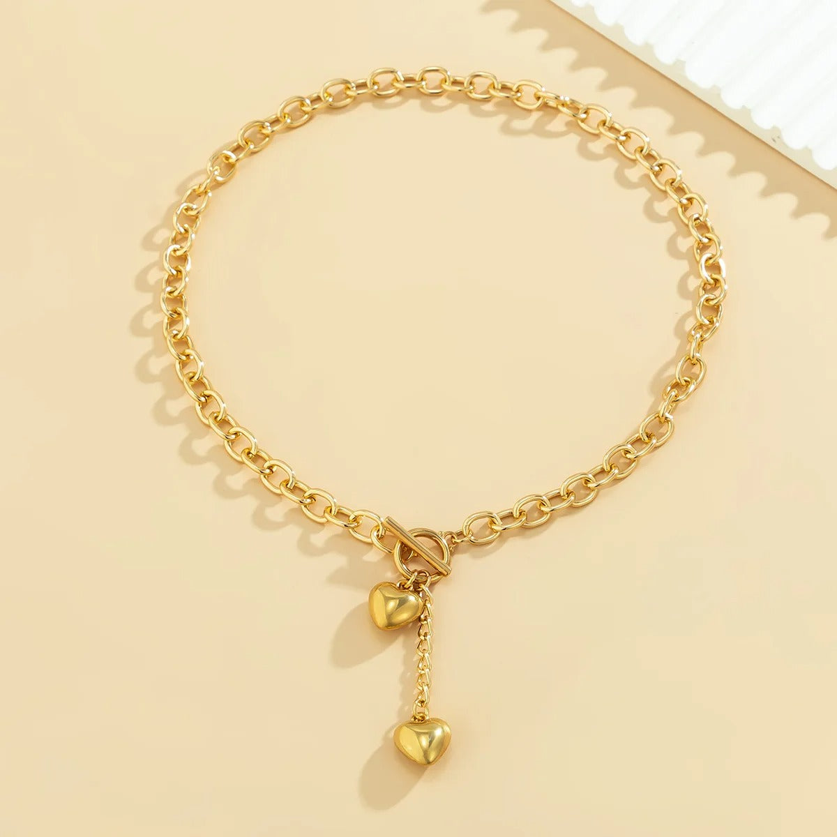 Elegant Jewelry Big Heart Pendant Necklace Geometry Chain Unique Women Valentine's Fashion Necklace