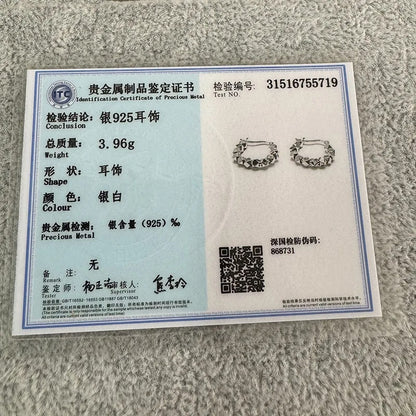 925 Sterling Silver Hot Sale hoop Earrings Simple Temperament Exquisite Hot Semale Sexy Jewelry Gift