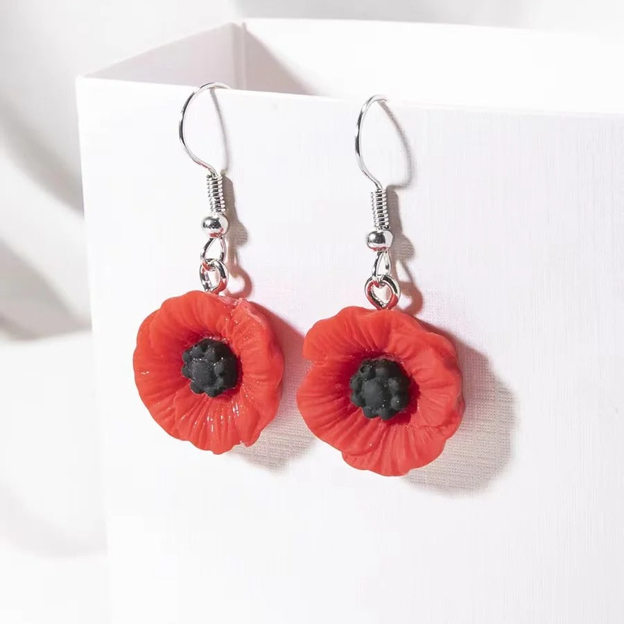 Handmade Sunflower Resin Drop Earrings for Girls & Women Gift