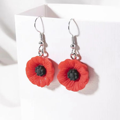 Handmade Sunflower Resin Drop Earrings for Girls & Women Gift