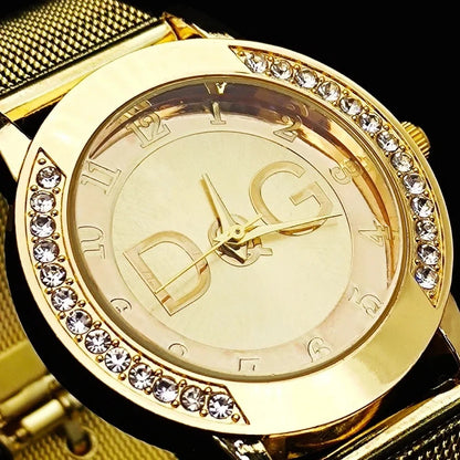 2025 Hot Sale European Fashion DQG Women's Watch – Luxury Quartz Stainless Steel Ladies Clock